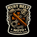 Rust Belt Hammer and Piston Sticker